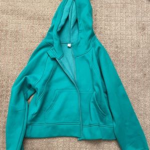 Scuba cropped zip up dupe